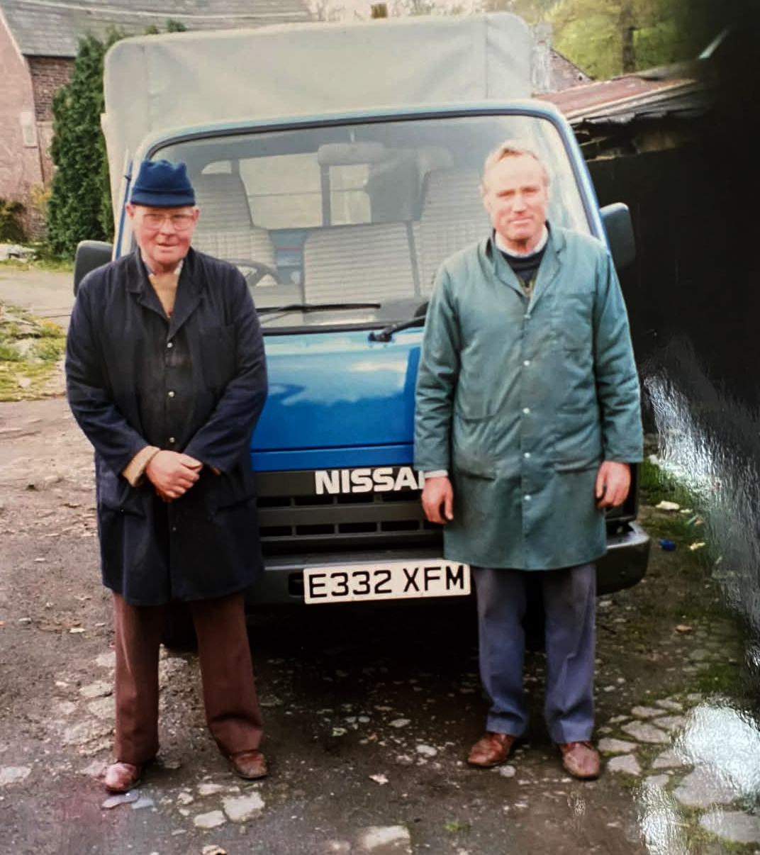 Herbert and Cyril with van Herbert and Cyril with van