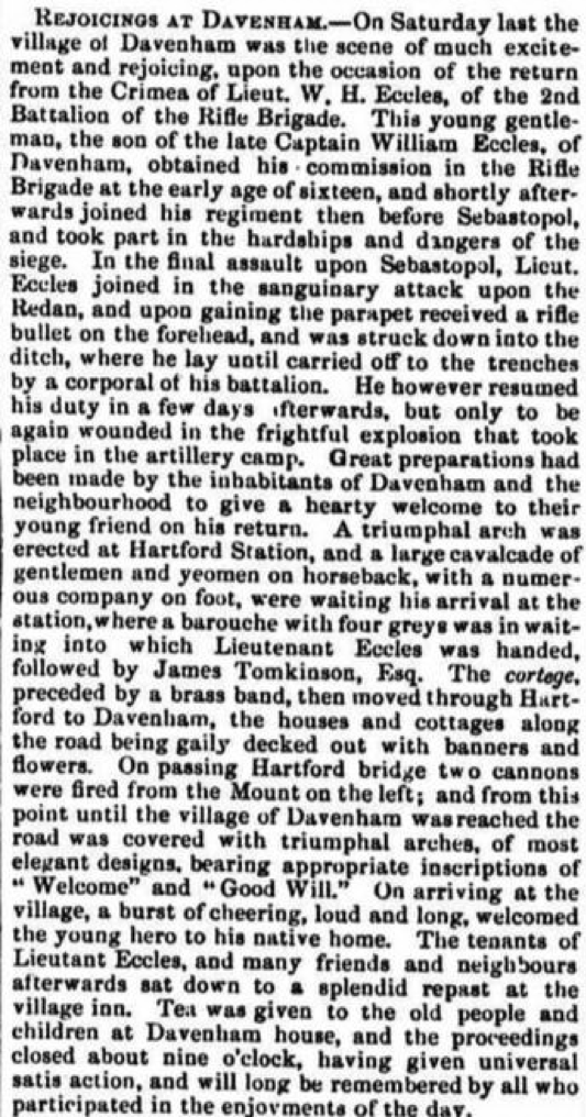 Cheshire Observer 5 Jul 1856